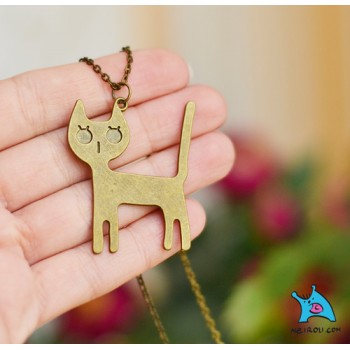 Кулон "Кошка". Цвет - бронза
